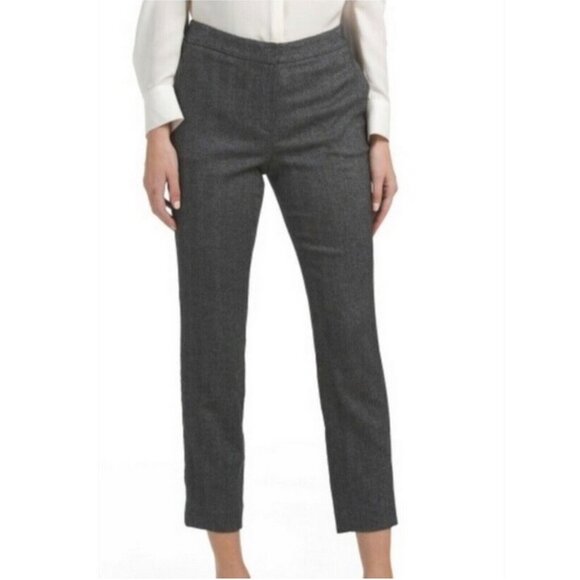 Theory Pants - NWT $285 Theory Thaniel Z2 Black Multi Autumn Flannel Wool Blend Pants 10